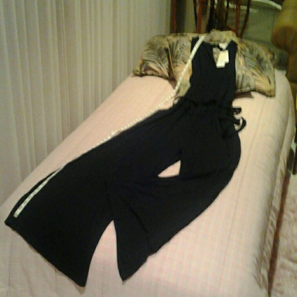 Sejour Black Knit Jumpsuit, New! 2x